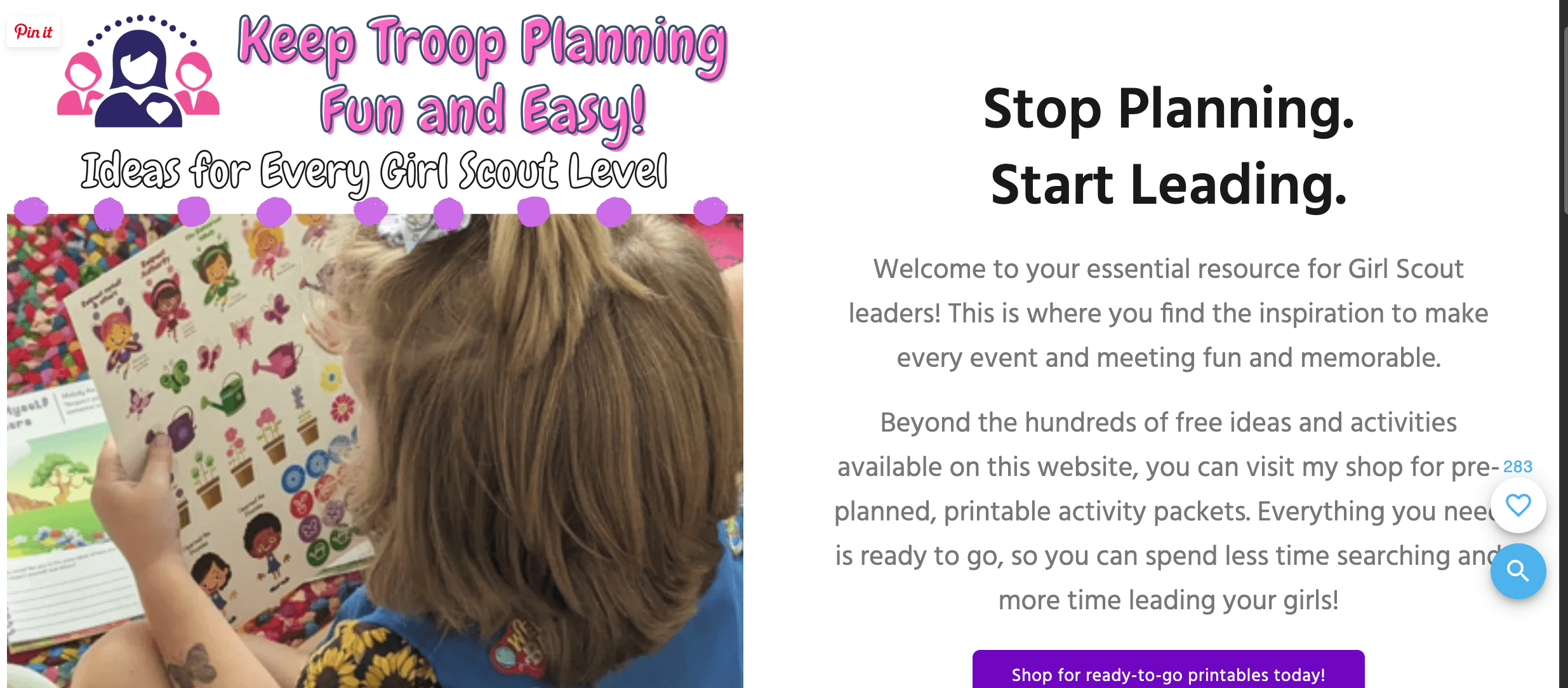 Leader Connecting Leaders: 걸스카우트 리더를 위한 모든 것